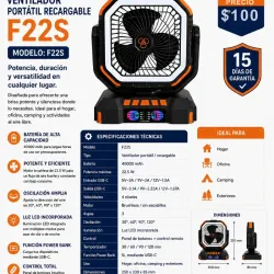 Ventilador Portátil Recargable F22S DE 40000MAH