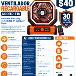 VENTILADOR RECARGABLE PATIX F18