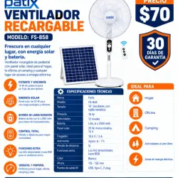 Ventilador Recargable PATIX FS-858