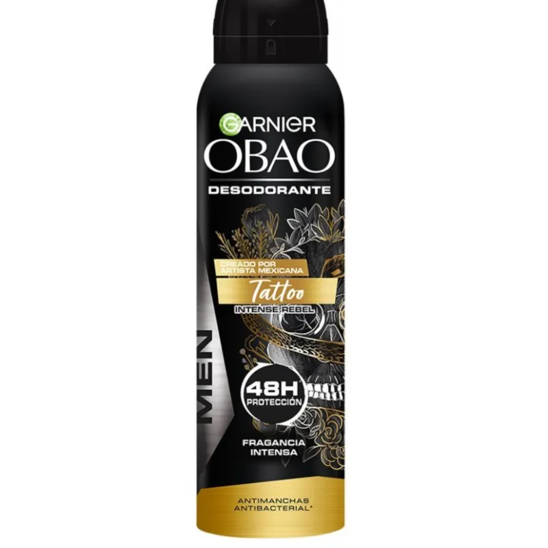 Antitranspirante Garnier Obao tattoo intense rebel spray para caballero 150ml