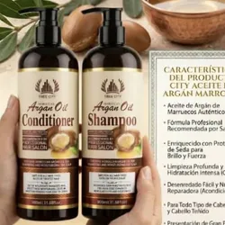 Champú y acondicionador de Argán son sin Sal