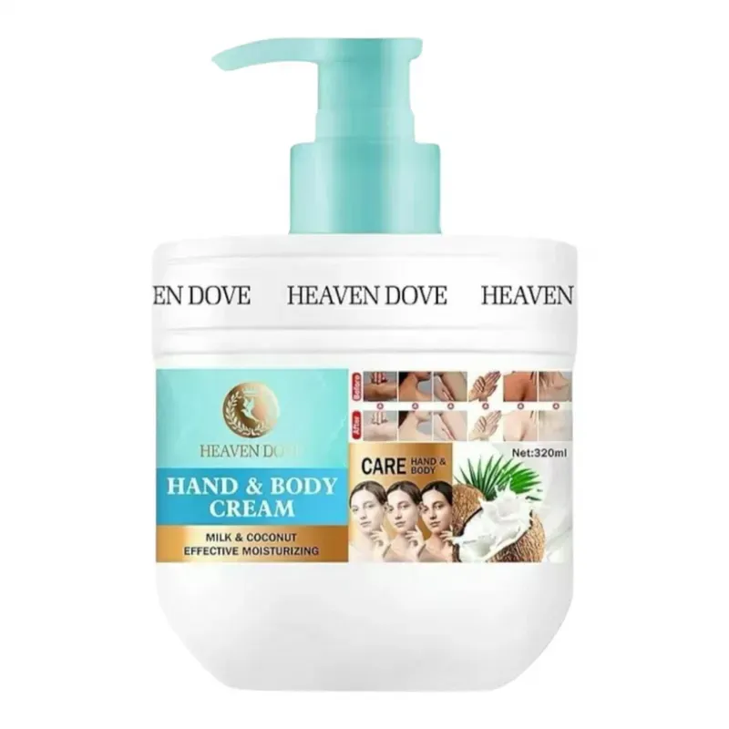 Crema aclarante Heaven Dove de Coco y leche 321ml🥥