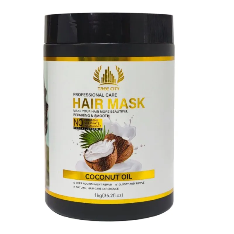 MASCARILLA PARA EL CABELLO NUTRITIVA Y REPARADORA CON ACEITE DE COCO TREE CITY 1KG