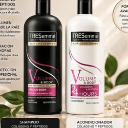 TRESemmé de 828 ml SHAMPOO Y ACONDICIONADOR DE COLÁGENO Y PÉPTIDOS