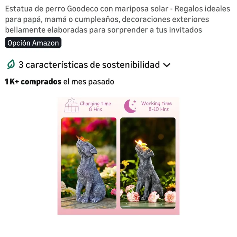 Adorno para exteriores con luz solar en la mariposa