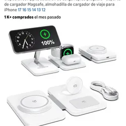 Cargador inalámbrico magnético 3 en 1