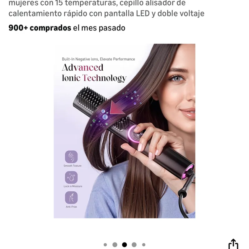 Cepillo alisador de cabello 450 grados