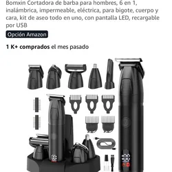 Cortadora de barba para hombres, 6 en 1