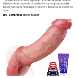 Funda de silicona realista para el pene
