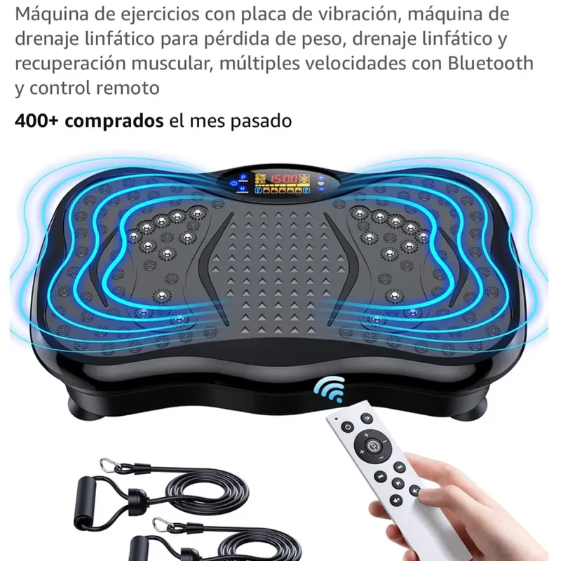Máquina de ejercicio con placa de vibración