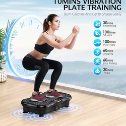 Máquina de ejercicio con placa de vibración