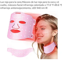 Máscara de luz roja para la cara y el cuello