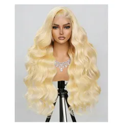 Peluca de cabello humano ondulado