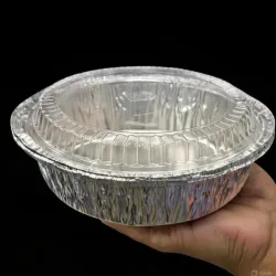 Bandeja Redonda de Aluminio con tapa (45onz)