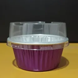 Molde de aluminio con Tapa ( 4 onz)