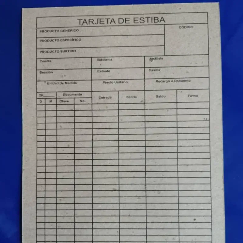 Tarjeta de estiba