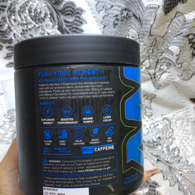 Pre entreno sabor blue raspberry