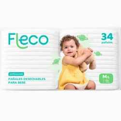 Pañales desechables para bebé 34 u (Talla M)