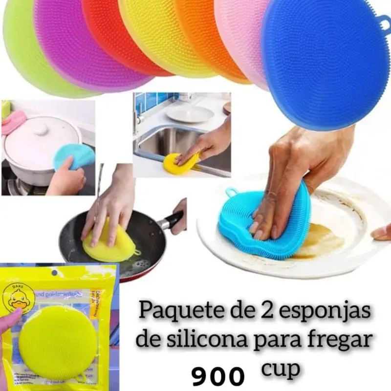 2 Estopajos de fregar de silicona