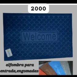Alfombra de bienvenido, por debajo engomada