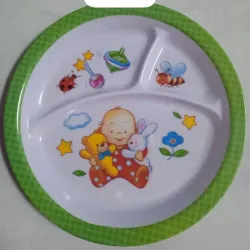 Plato tipo bandeja de niño de melanina