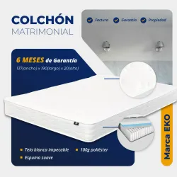 Colchón Matrimonial 100g de Poliéster