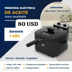 Freidora Eléctrica de Aceite [3 Lts]