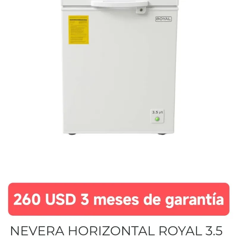 Nevera Horizontal 3.5 pies