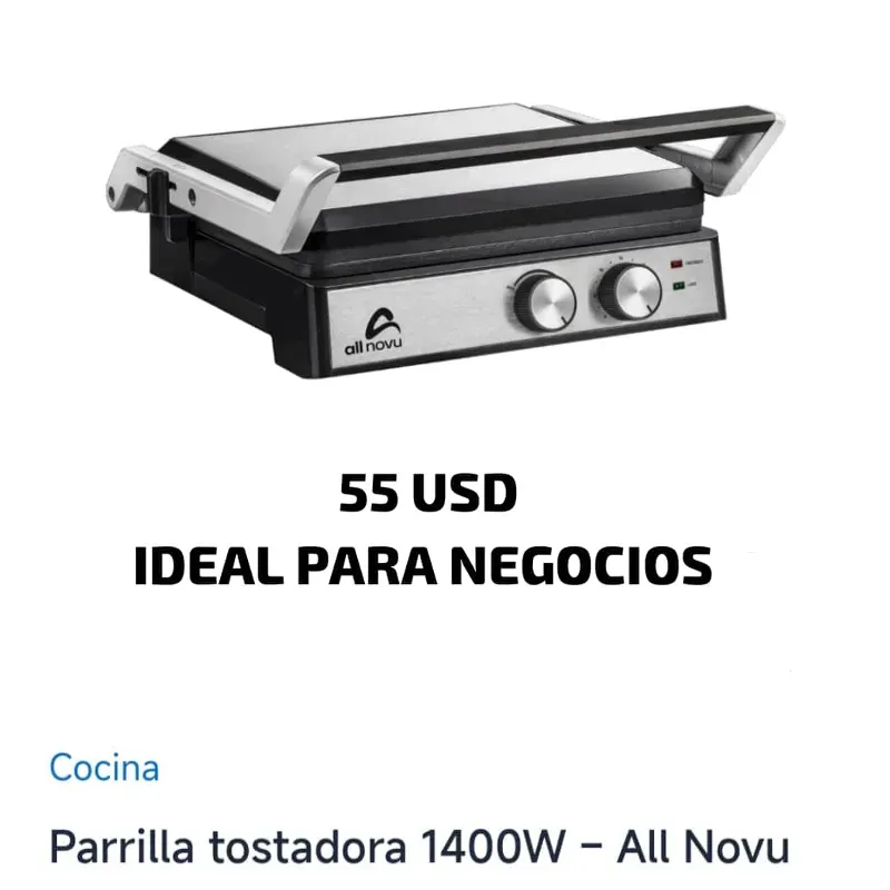 Parrilla Tostadora 1400w
