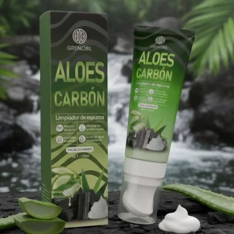 Limpiador facial de Aloe y Carbón