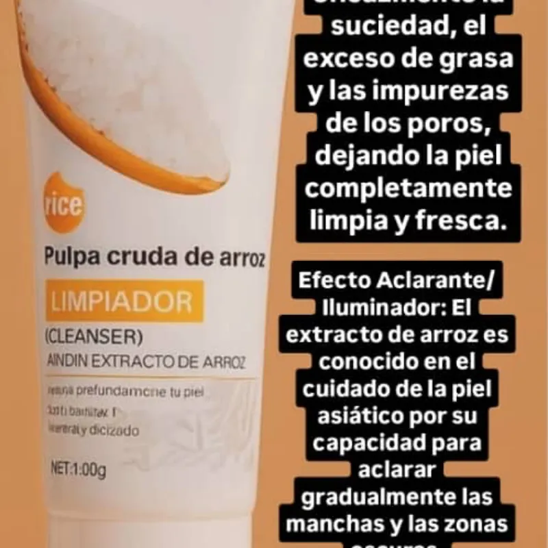 Limpiador facial de arroz