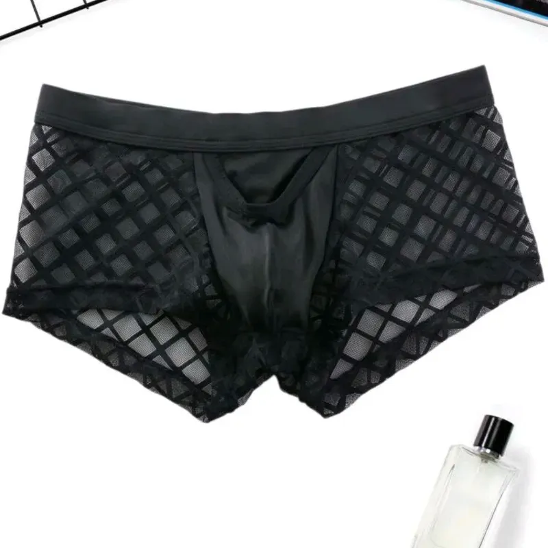 Bóxer transparente negro