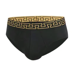 Calzón negro con elásticos en amarillo 