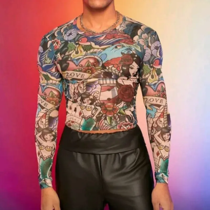 Enguatada estampada tattoo old school