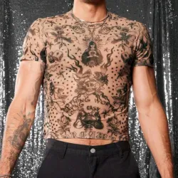 Pullover transparente tattoo 