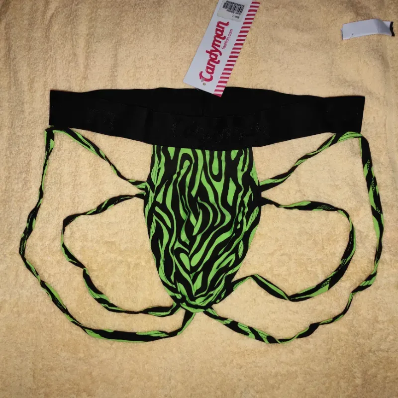 Suspensorio Candyman verde y negro