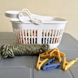 Cesta + palitos+ cuerda