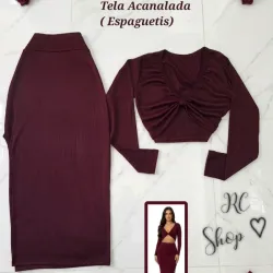 ♡ Juego De Saya ♡ ~ Con Blusa Estilo Mariposa ~