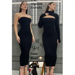 🖤 ~ Vestido  Con pieza individual ~🖤