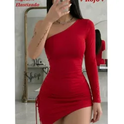 ✨Vestido Corto Con Recogido y Pico ✨