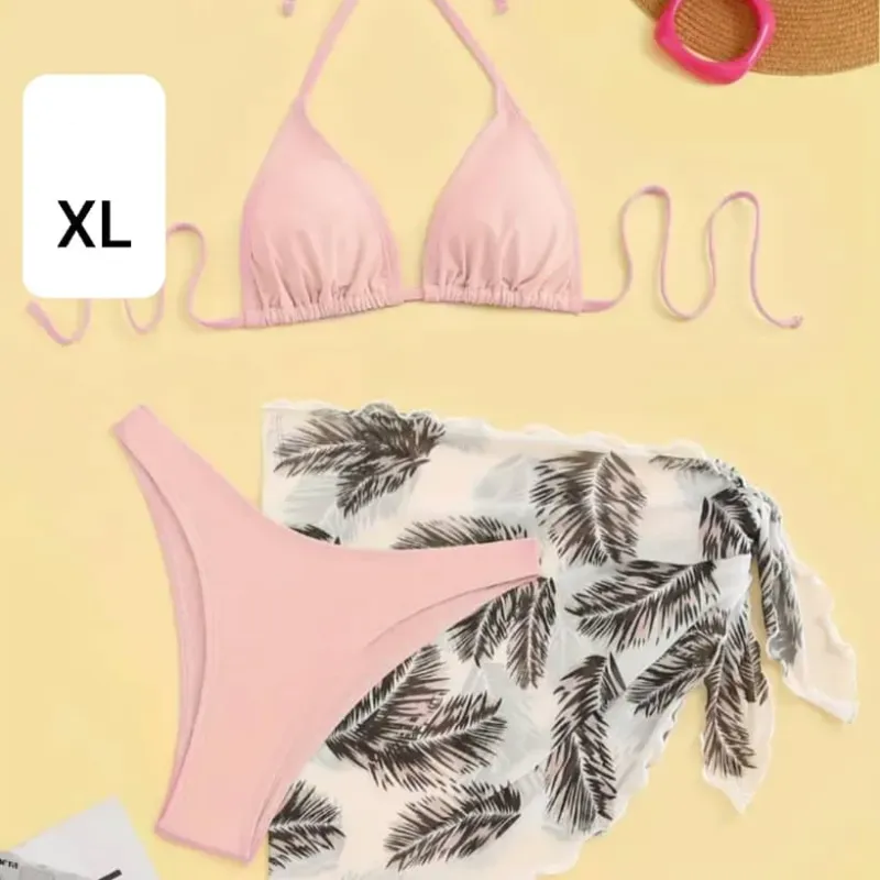 Bikini rosa con paredo