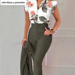 Conjunto blanco y verde