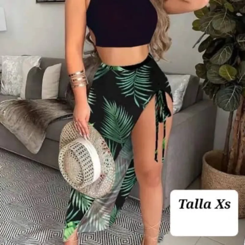Conjunto negro y verde
