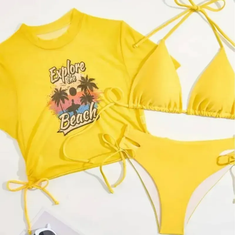 Juego de bikini amarillo