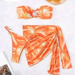 Juego de bikini naranja
