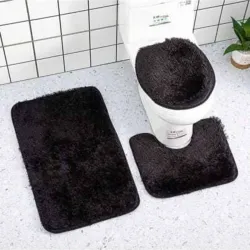 Set de 3 alfombras peluches para baño