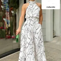 Monopantaloneta blanco estampado