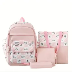 Set de mochilas rosado