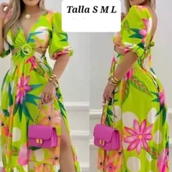 Vestido amarillo floreado