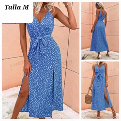 Vestido azul largo